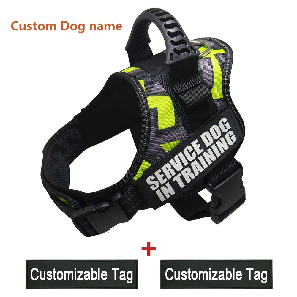 K9 Dog harness Nylon Adjustable customize dog name for dogs vest collar small large Chihuahua husky dog accessories dropshipping