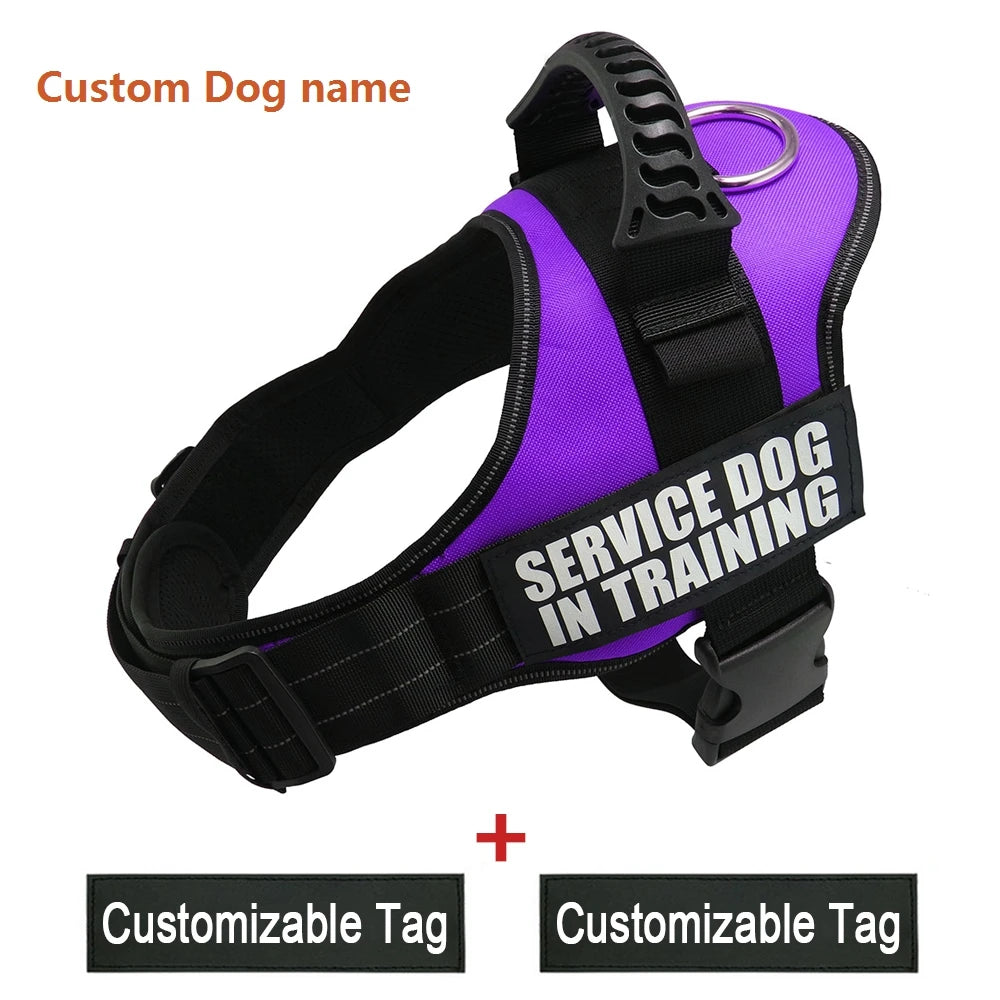 K9 Dog harness Nylon Adjustable customize dog name for dogs vest collar small large Chihuahua husky dog accessories dropshipping