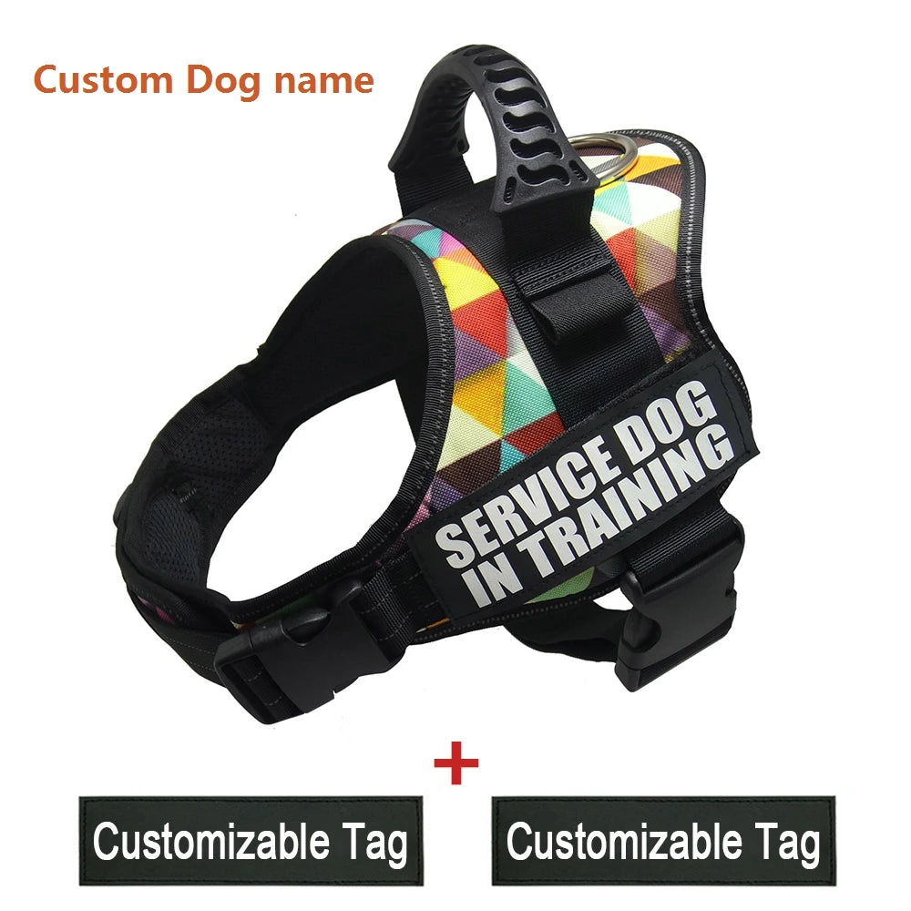 K9 Dog harness Nylon Adjustable customize dog name for dogs vest collar small large Chihuahua husky dog accessories dropshipping