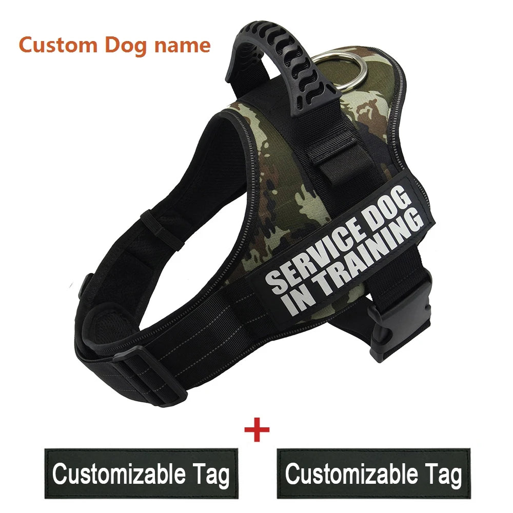 K9 Dog harness Nylon Adjustable customize dog name for dogs vest collar small large Chihuahua husky dog accessories dropshipping