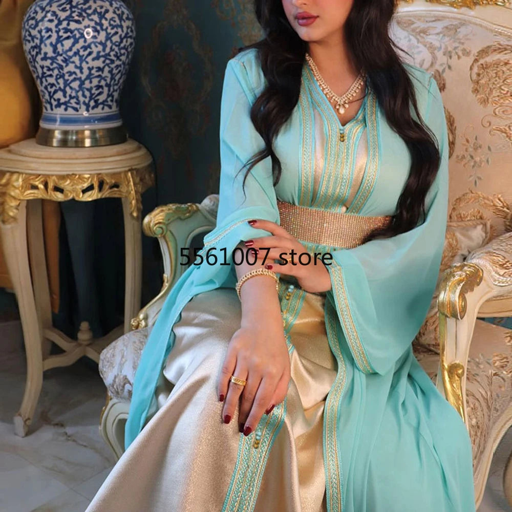 Ramadan Kaftan Abaya Dubai Turkey Islam Arabic Women Muslim Hijab Dress Sets Caftan Robe Longue Djellaba Kimono Femme Musulmane