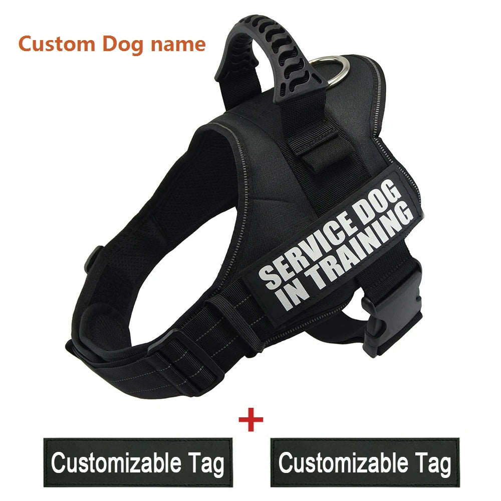 K9 Dog harness Nylon Adjustable customize dog name for dogs vest collar small large Chihuahua husky dog accessories dropshipping