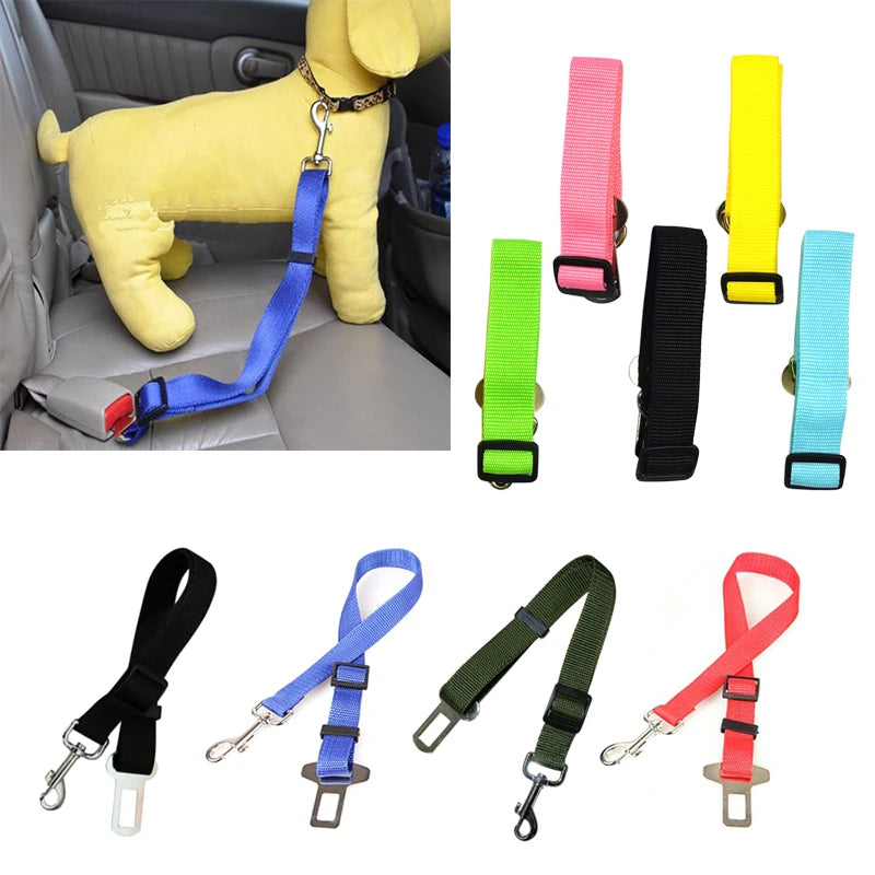 Dog Collars Leads Vehicle Car Dog Seat Belt Pet Dogs Car Seatbelt Harness Lead Clip Safety Lever Auto Traction Products