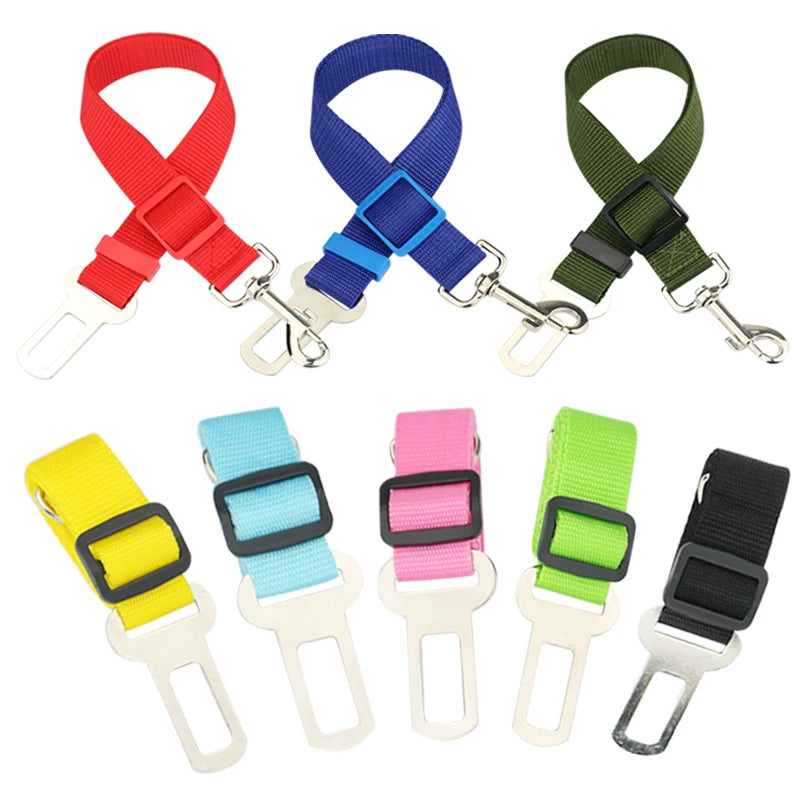 Dog Collars Leads Vehicle Car Dog Seat Belt Pet Dogs Car Seatbelt Harness Lead Clip Safety Lever Auto Traction Products