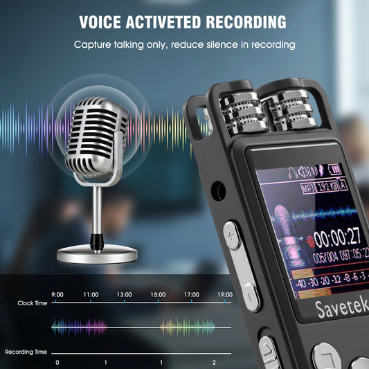 Premium Voice Activated Digital Audio Voice Recorder 8GB 16GB 32G USB Pen Dictaphone PCM Recording Hifi Mp3 PlayerFor Lectures