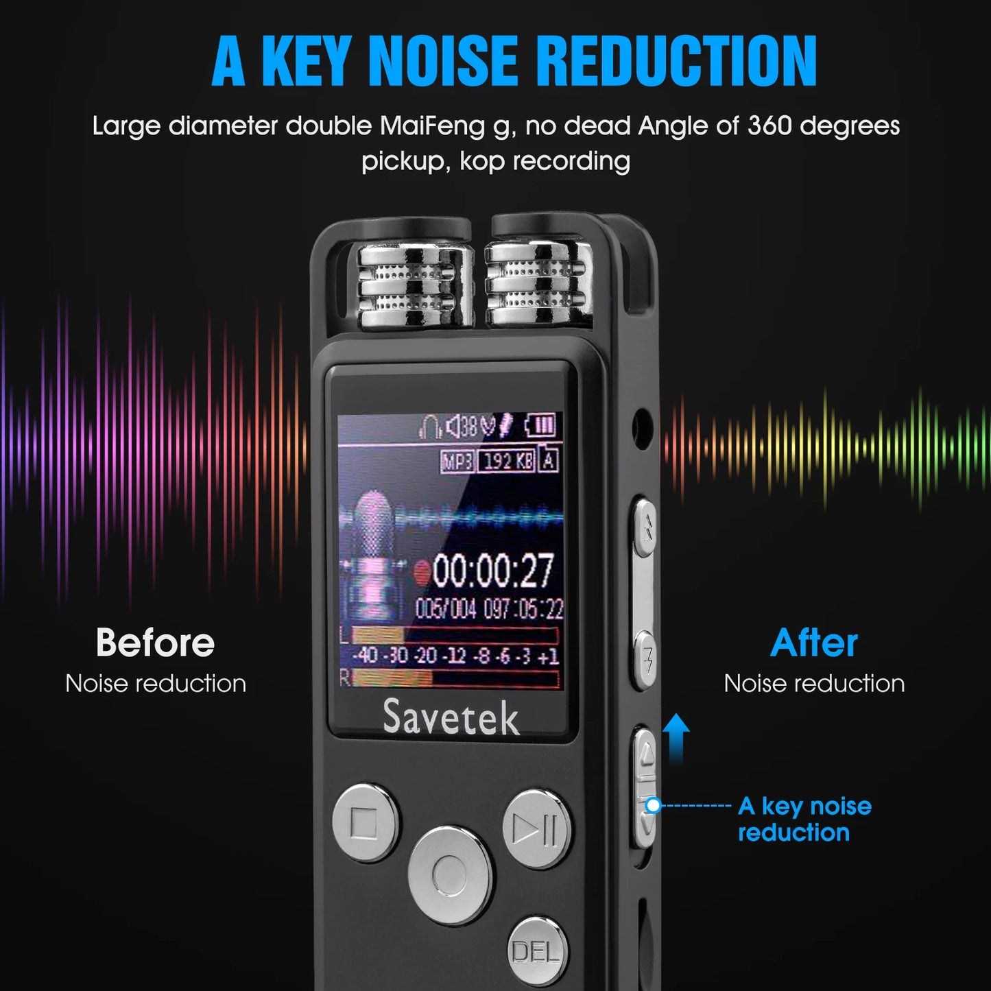 Premium Voice Activated Digital Audio Voice Recorder 8GB 16GB 32G USB Pen Dictaphone PCM Recording Hifi Mp3 PlayerFor Lectures