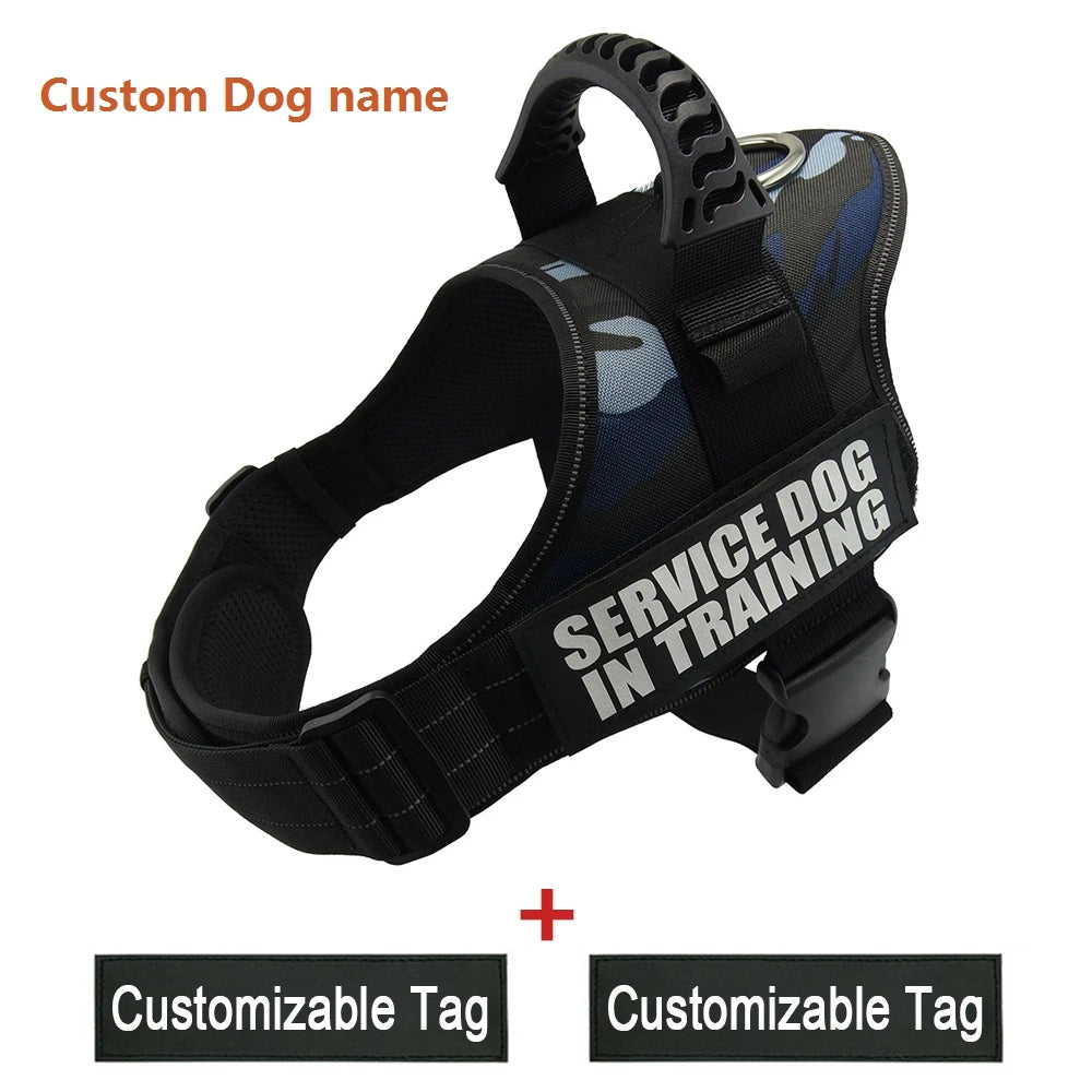 K9 Dog harness Nylon Adjustable customize dog name for dogs vest collar small large Chihuahua husky dog accessories dropshipping