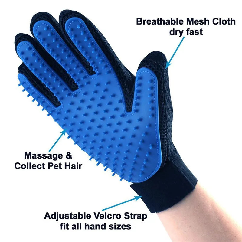 New Silicone Dog Toy for Brush Glove Deshedding Gentle Efficient Pet Grooming Glove Dog Bath Cat Cleaning Supplies Accessories