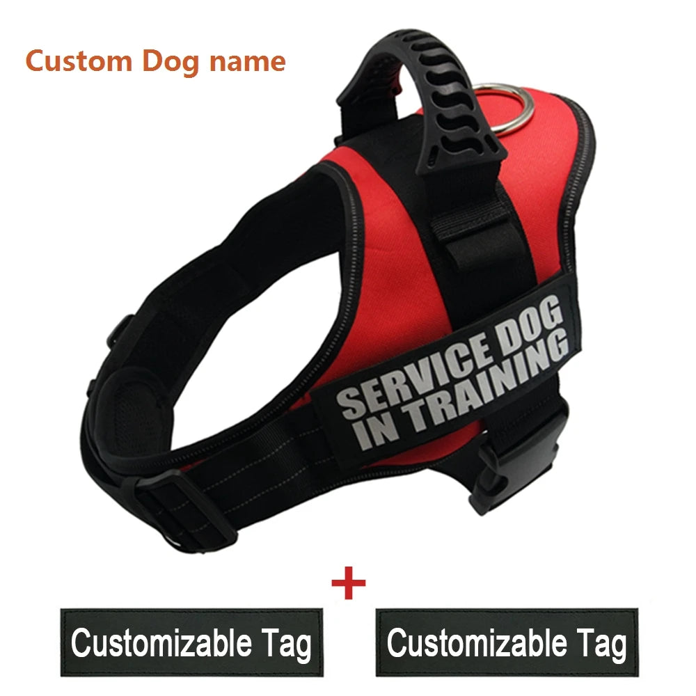 K9 Dog harness Nylon Adjustable customize dog name for dogs vest collar small large Chihuahua husky dog accessories dropshipping