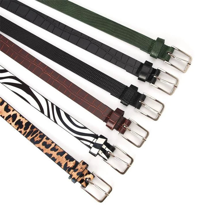 Distinctive All-Matching Pants Zebra-Print Clothing Women 'S Belt