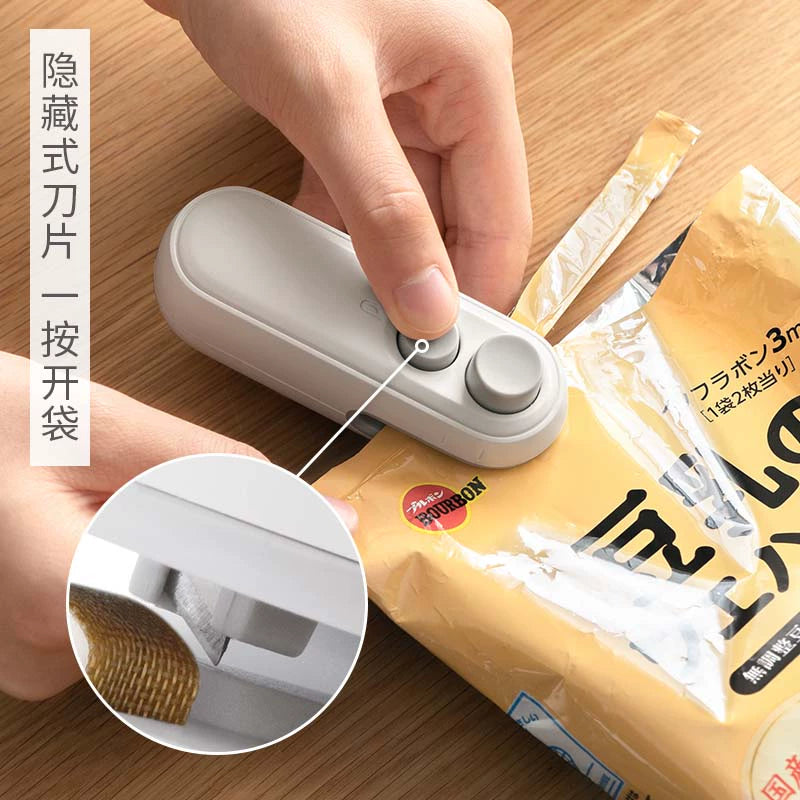 Lanjiaoluo Mini Sealing Machine Household Portable Snack Plastic Bag Sealer Food Preservation Hand Pressure Type Sealer