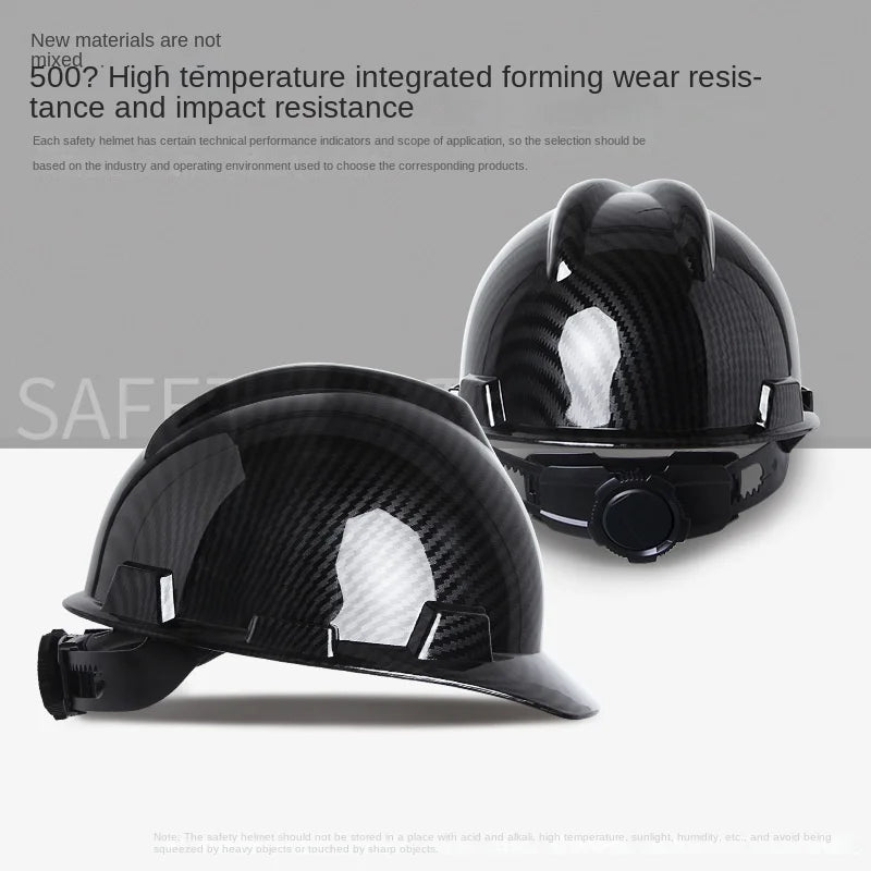 Carbon Fiber Color Work Safety Helmet With Vents ABS Industrial Head Protection Construction Hard Hat CE EN397 Standard