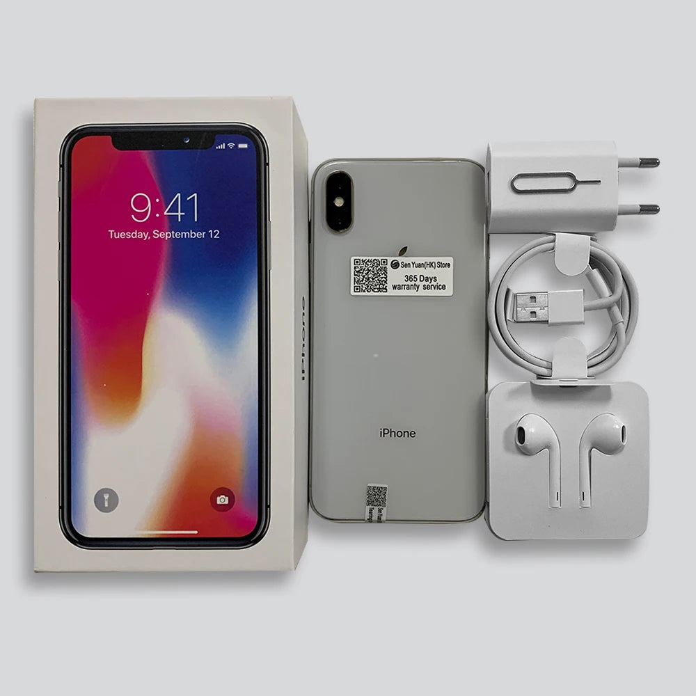 Apple iPhone X Phone 64GB/256GB ROM 5.8" 3GB RAM 12MP Hexa Core iOS A11 Dual Back Camera 4G LTE Unlocked iphone x Smart Phone