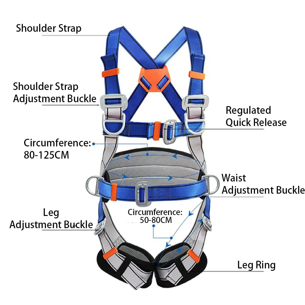 Aerial Work Safety Belt Construction Protection High-altitude Rock Climbing Outdoor Expand Training Full Body Harness Safe Rope