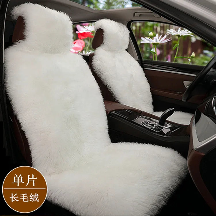 Universal Faux Fur Warm Car Back Seat Cover Mat Plush Auto Imitation Wool  Front Seats Cushion for SUV Trucks Universal Fit