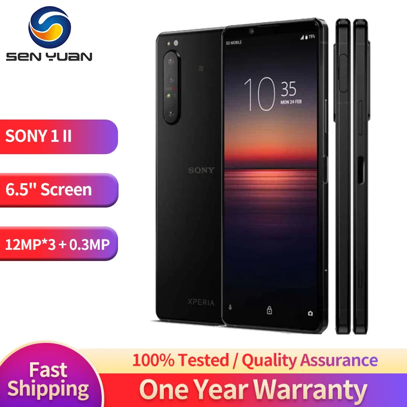 Sony Xperia 1 II 1ii 5G Mobile Phone 6.5'' 8GB+128GB/256GB 12MP*3+8MP Sony xperia 1II CellPhone Octa Core  Phone