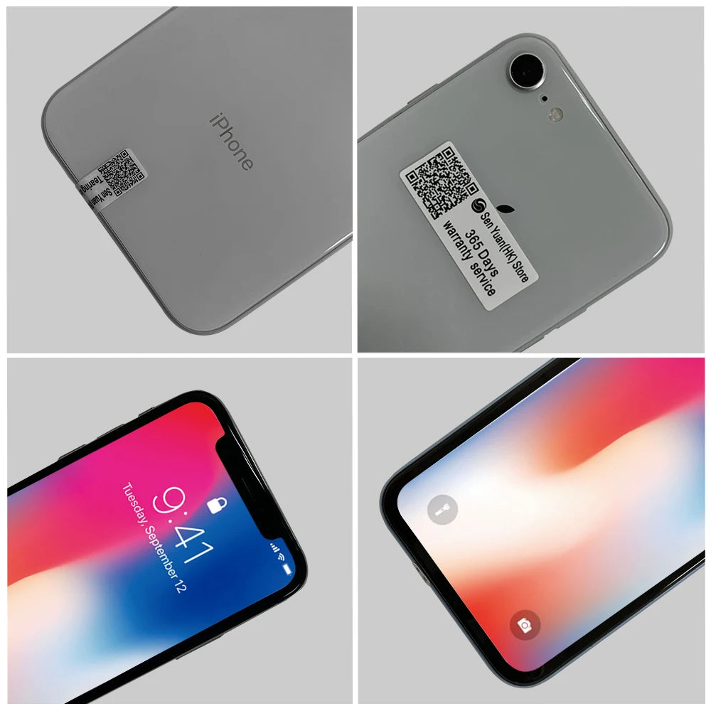 Apple iPhone X Phone 64GB/256GB ROM 5.8" 3GB RAM 12MP Hexa Core iOS A11 Dual Back Camera 4G LTE Unlocked iphone x Smart Phone