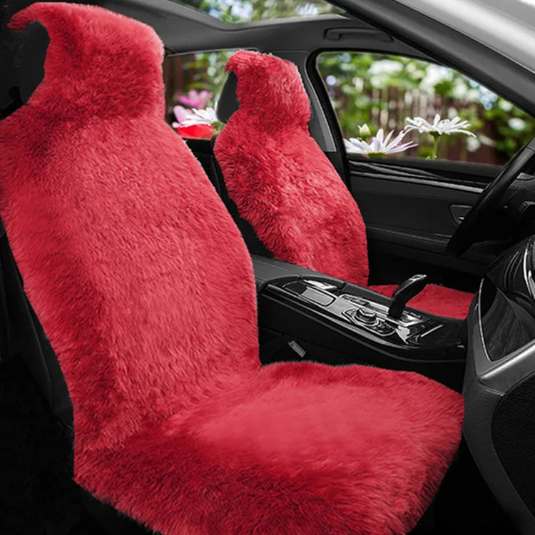 Universal Faux Fur Warm Car Back Seat Cover Mat Plush Auto Imitation Wool  Front Seats Cushion for SUV Trucks Universal Fit