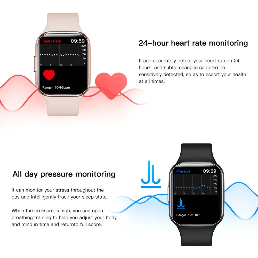 Leisure Sport Smart Watch for Women Girl Fitness Tracker Heart Rate Sleep Swim Tracking Lady Smartwatch for Apple Iphone Xiaomi