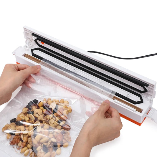 Food Vacuum Sealer Sealing Film Small Packaging Machine Household Heat Sealer Plastic Bag Packer Sealer Home Kitchen EU Plug