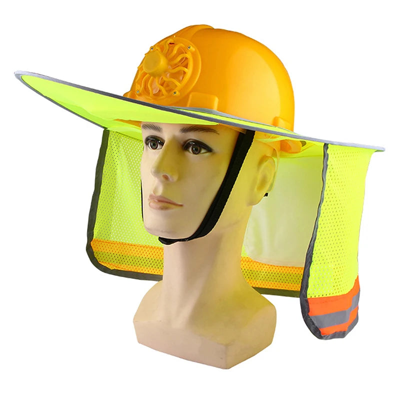 Summer Sun Shade Safety Hard Hat Neck Shield Helmets Reflective Hat Brim Reflective Cap Cover for Construction Workers