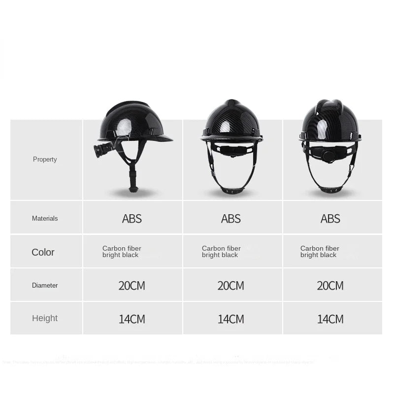 Carbon Fiber Color Work Safety Helmet With Vents ABS Industrial Head Protection Construction Hard Hat CE EN397 Standard