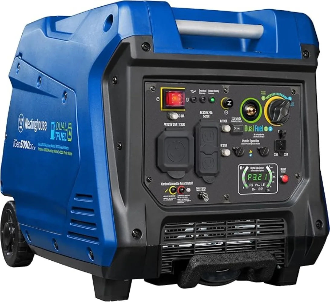 Outdoor Power Equipment Super Quiet Portable Inverter Generator Gas & Propane Powered RV Ready CO Sensor Parallel Capable