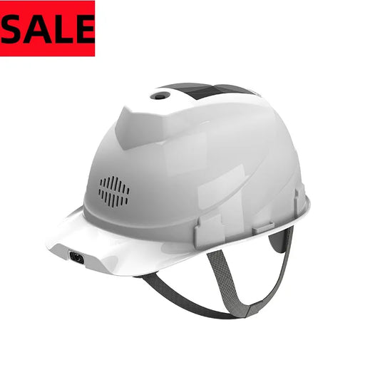 Construction Helmet With Solar Panel, Power Bank,  2 Fans, Air Condition,  and Headlight, Construction Work Safety Helmet