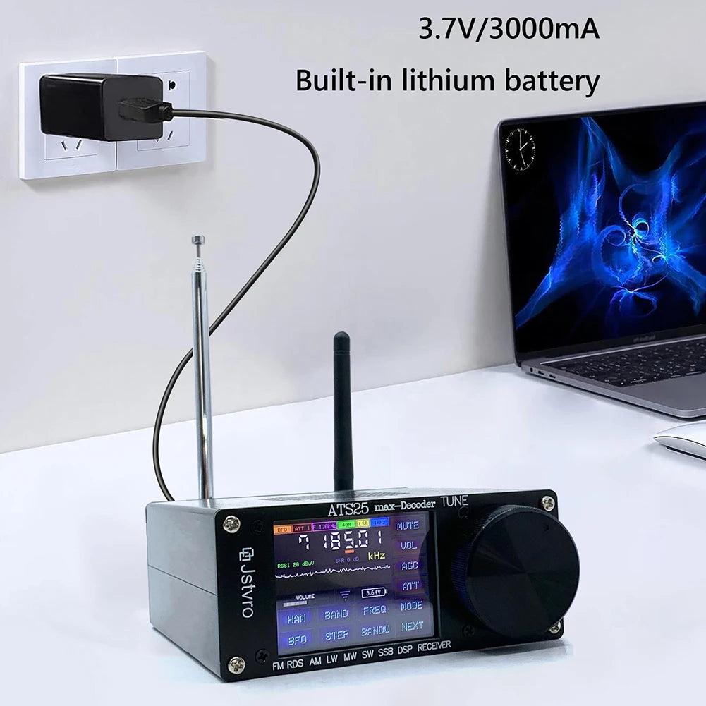 SI4732 ATS-25 Max-Decoder Radio Receiver WiFi Function ALL Band Radio Receiver 3000mA Lithium Battery 2.4 Inch Touching Screen