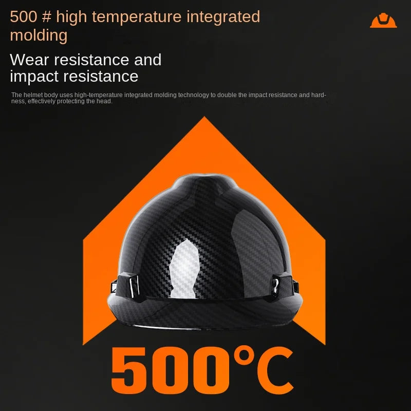 Carbon Fiber Color Work Safety Helmet With Vents ABS Industrial Head Protection Construction Hard Hat CE EN397 Standard