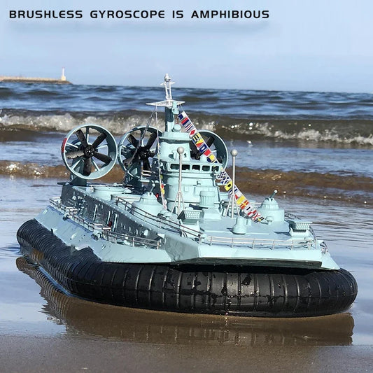 1/110 Hovercraft Bison Large Air Cushion Landing Ship Amphibious 50cm Rechargeable Remote Control Boat