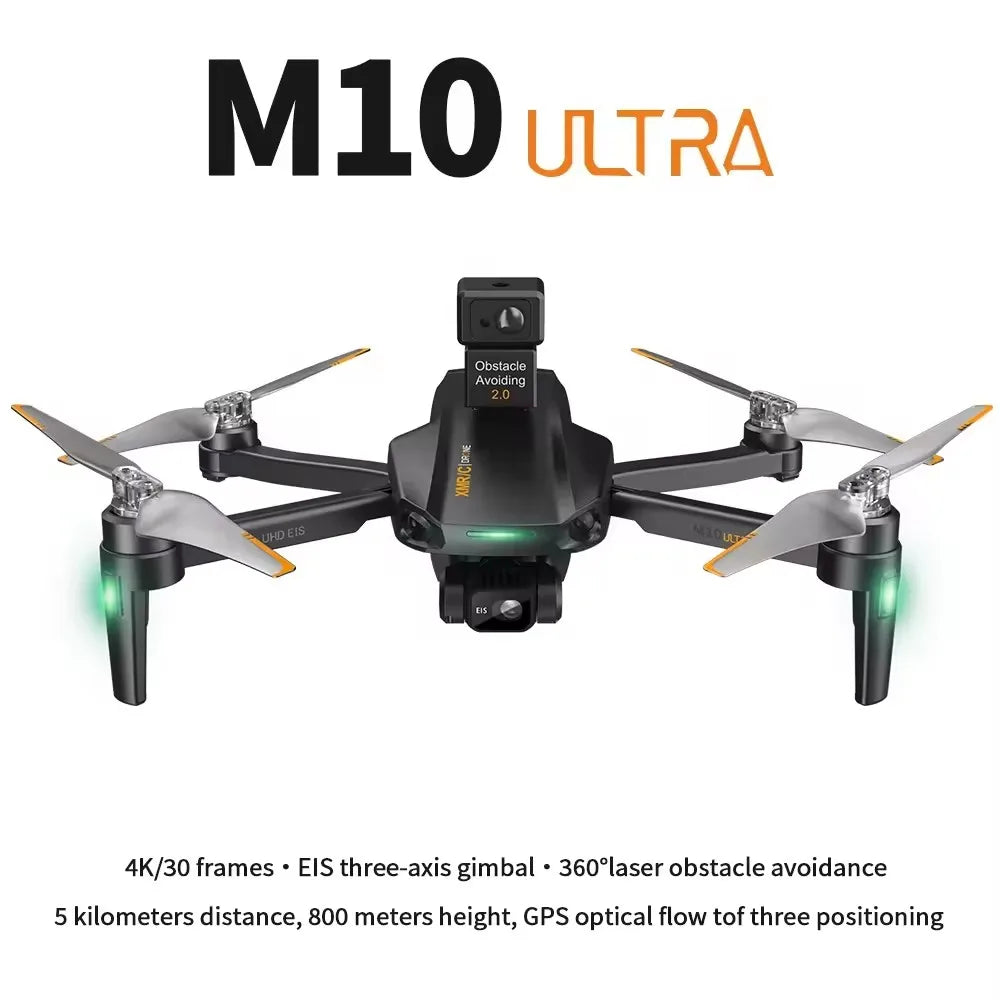 M10 Ultra S Drone 4K Profesional GPS 3-Axis EIS 5G Wifi Quadcopter 5KM Distance 800M Height Brushless Drones