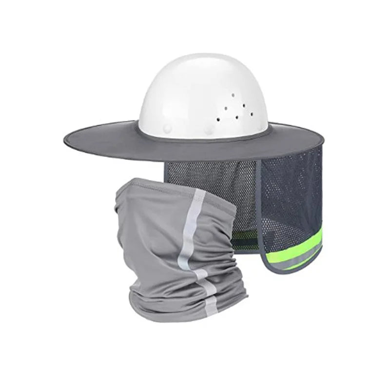 Safety Helmet Sun Visor Helmet Sun Shield Reflective Neck Scarf Outdoor Installation and Construction