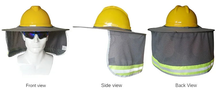 Safety Helmet Sun Visor Helmet Sun Shield Reflective Neck Scarf Outdoor Installation and Construction