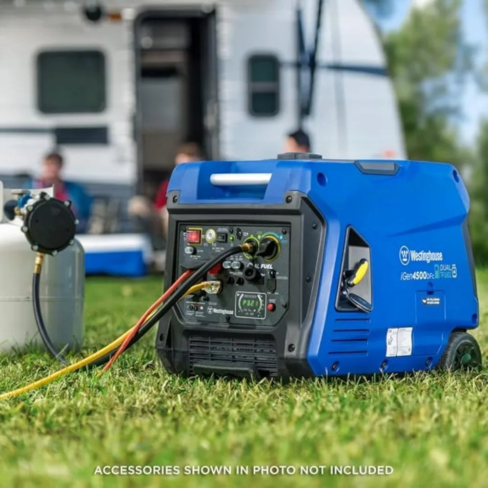 Outdoor Power Equipment Super Quiet Portable Inverter Generator Gas & Propane Powered RV Ready CO Sensor Parallel Capable