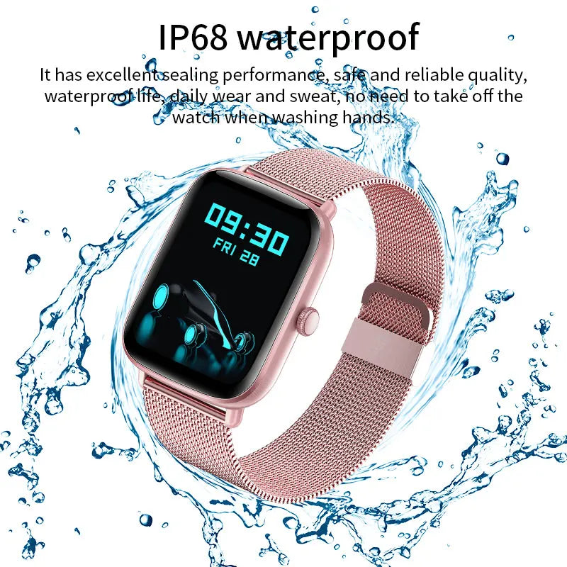 LIGE Smart Watch Women Bluetooth Call Smartwatch for Android HUAWEI Xiaomi Phone and iOS Apple iPhone Ladies Smart Bracelet Pink