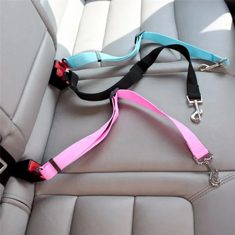 Adjustable Leash Dog Car Seat Belt Safety Protector Outdoor Travel Dog Pet Accessories Breakaway Solid Car Harness Pet Supplies