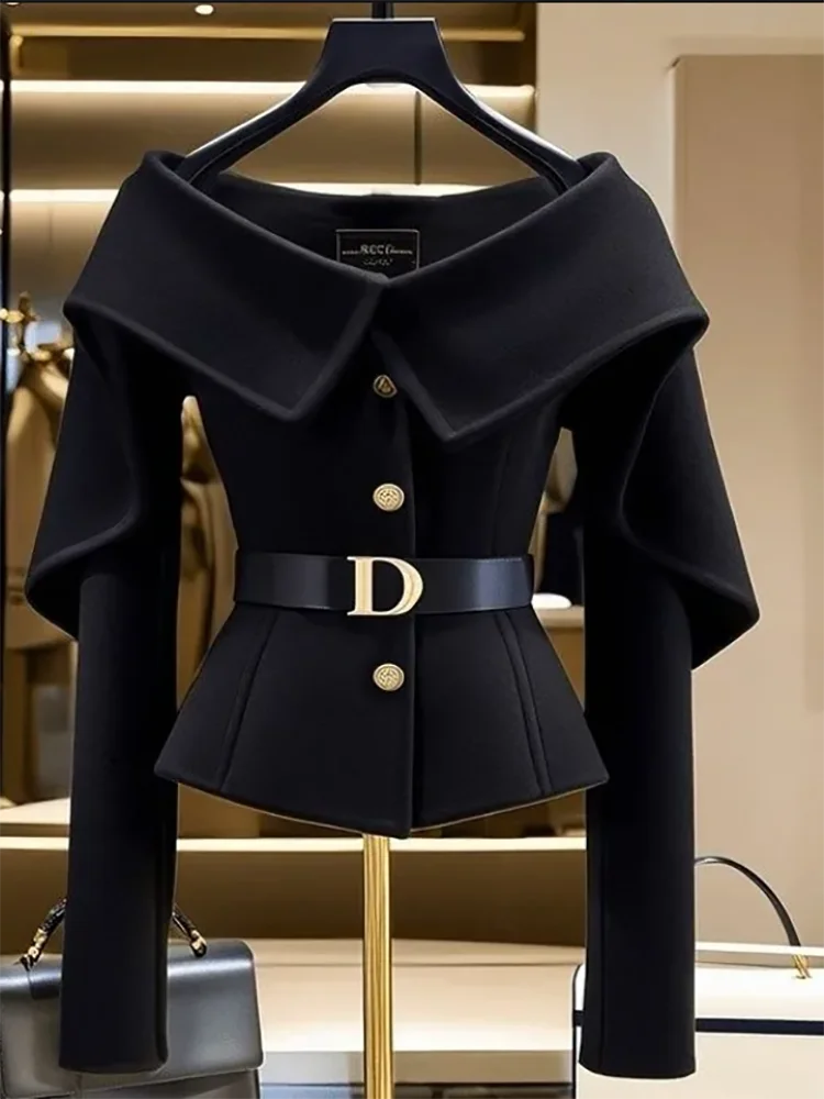 Chic Casual Short Jacket Women's Outwear 2025 Autumn Winter New High-End Slim Single-Breasted Small Chanel Style Coat Top