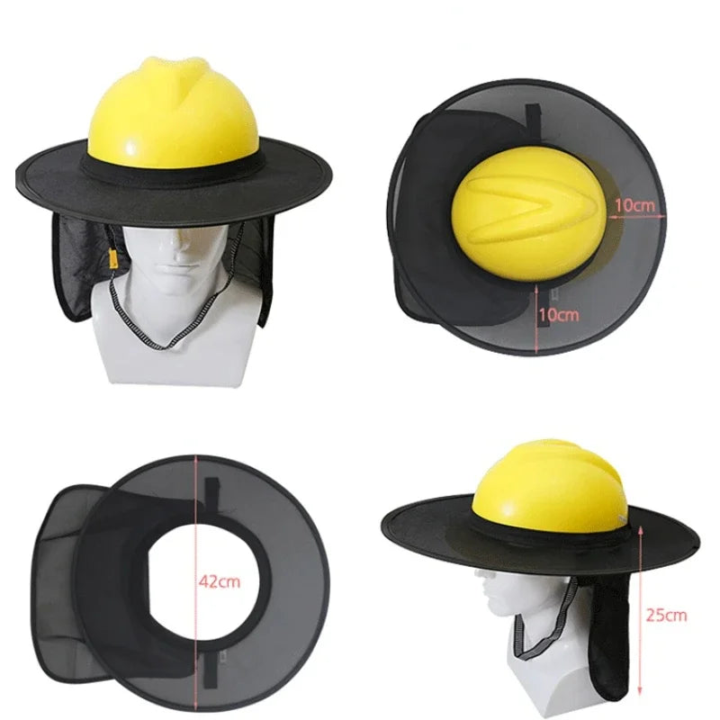 Construction Safety Reflective Hard Hat Neck Shield Helmet Sun Shade Reflective Stripe Kit Summer Sun Protection Prevent Sunburn