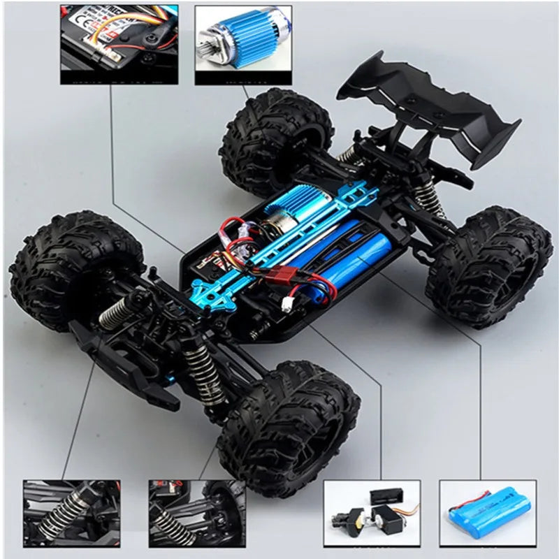 4x4 Drive Remote Control Car 2.4G High Speed Drift RC Car 4WD Led Light Off-Road Vehicle Toys Accessories For Adult Kids Gift