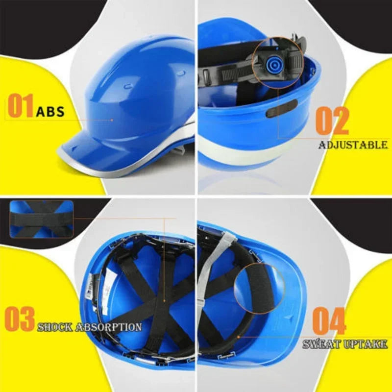 European Industrial Work Safety Helmet Brim Big Vision  Construction Hard Hat ABS Shell Insulation Work Cap Men