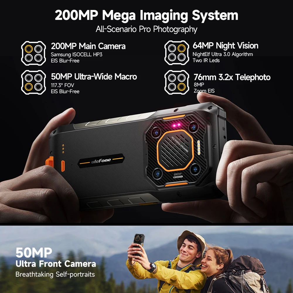 【World Premiere】Ulefone Armor 26 Ultra Walkie Talkie 5G Rugged Phone 120W 15600mAh 200MP+64MP +50MP NFC Waterproof Smartphone