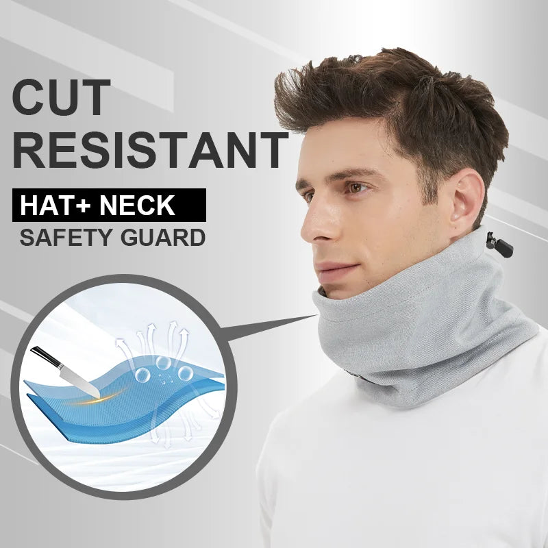 Protective Mask New Safety Helmet Soft Neck Guard Head Face and Neck Protector Cut Resistant Prevent Violence Men Women Wear