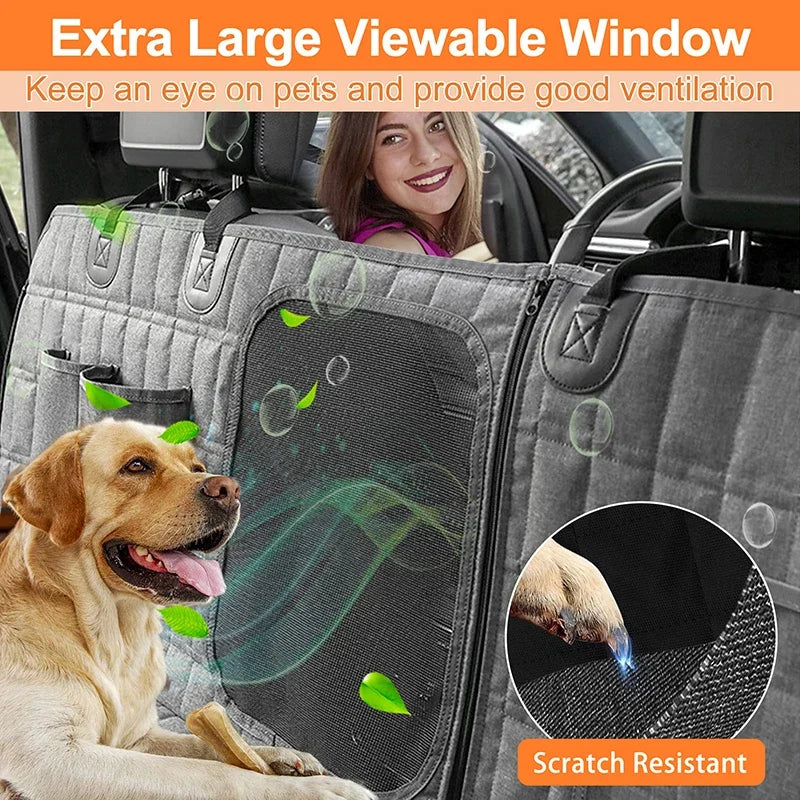 Dog Car Seat Cover Waterproof Pet Dog Travel Carrier Hammock Car Rear Back Seat Protector Mat Safety Pad Nonslip