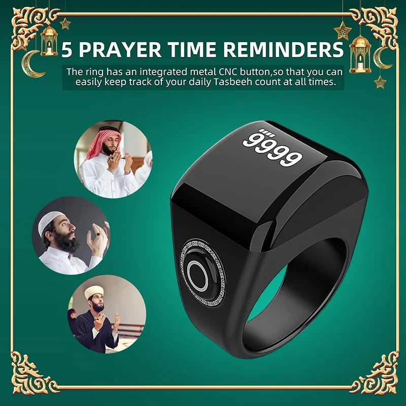 App Control Smart Tasbih Zikr Ring Muslim gift Tasbih Zikr Ring BT Electronic Rosary Zikr Ring