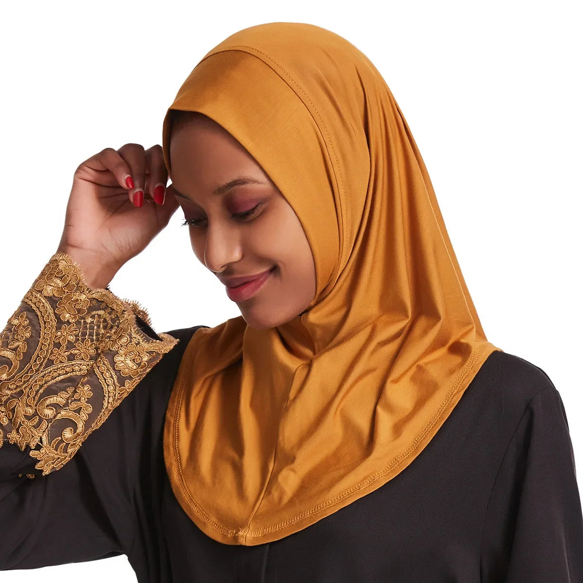 One Piece Ramadan Muslim Women Hijab Instant Headscarf  Amira Scarf Islam Prayer Niqab Turban Ready To Wear Shawl Wrap Headwear