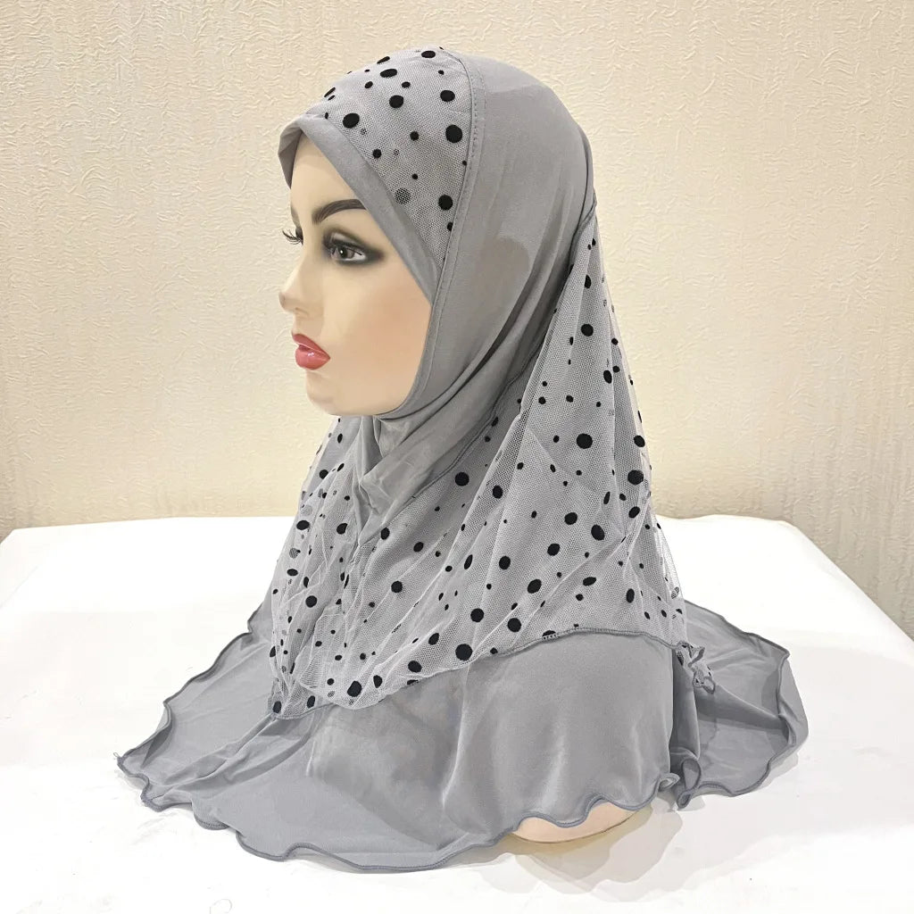 12PCS Khimar Muslim Women Instant Hijab Scarf Amira Overhead Veil Niqab Eid Ramdan Prayer Clothes Islamic Headwrap Shawls Turban