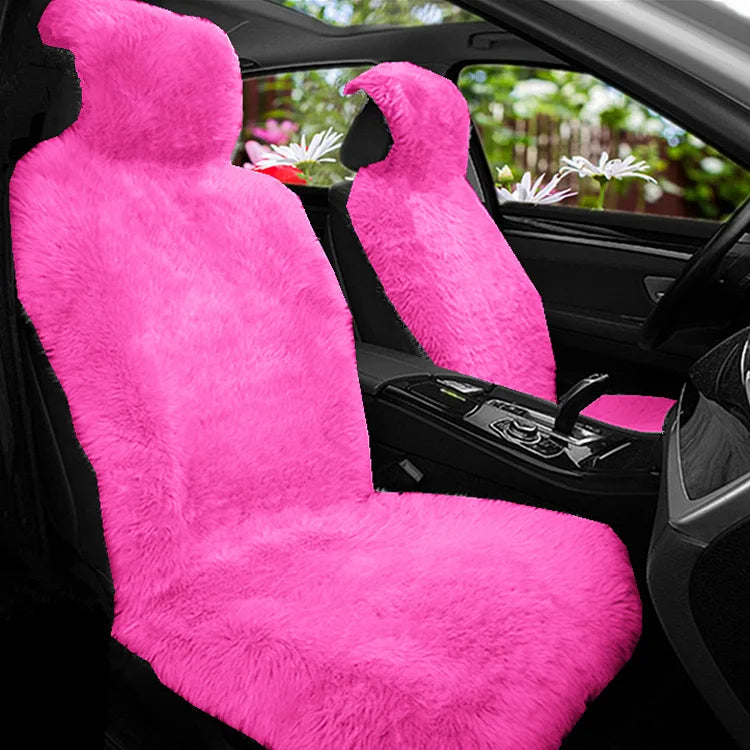 Universal Faux Fur Warm Car Back Seat Cover Mat Plush Auto Imitation Wool  Front Seats Cushion for SUV Trucks Universal Fit