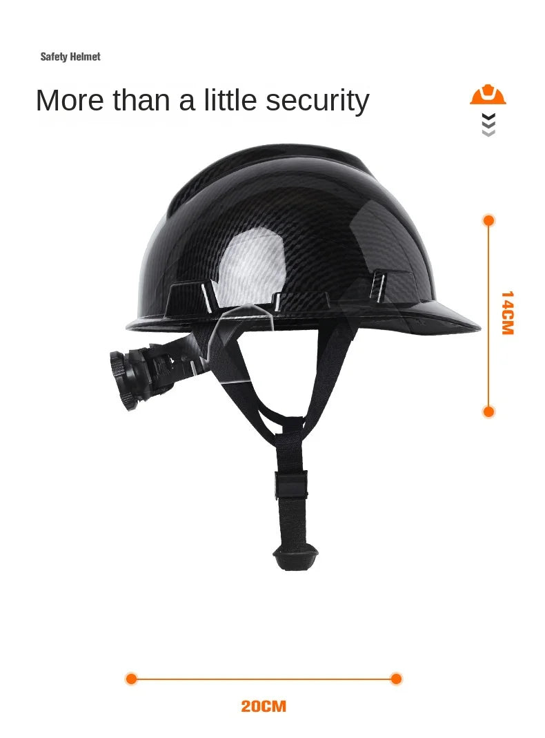 Carbon Fiber Color Work Safety Helmet With Vents ABS Industrial Head Protection Construction Hard Hat CE EN397 Standard