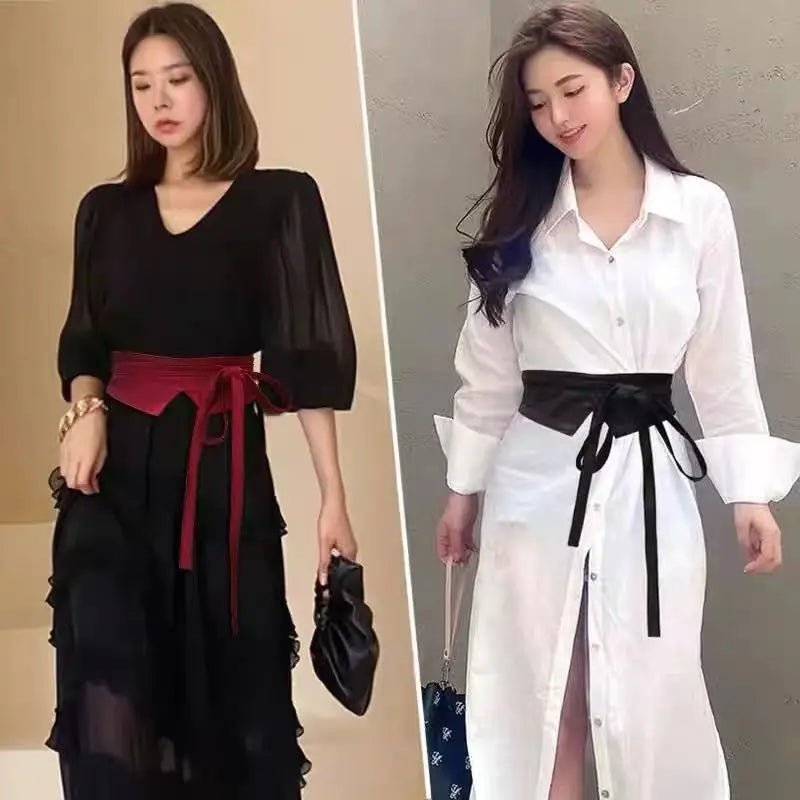 Designer Luxury Fashion Soft Belt Women's Belt Decoration Slim Fitting Smooth Long Waist Seal Skirt Coat Accessories New Style